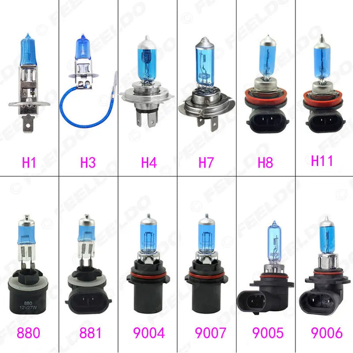 12V Halogen Bulbs Car Headlight Lamp White Auto HeadLamp - FairTools 12V Halogen Bulbs Car Headlight Lamp White Auto HeadLamp