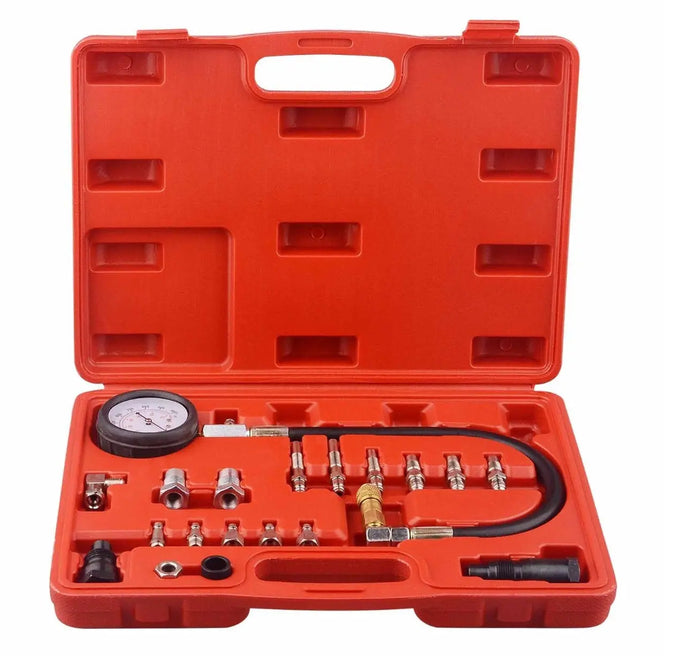 18 pc Diesel Compression Tester Kit Tool Set 0-1000 PSI Automotive FairTools
