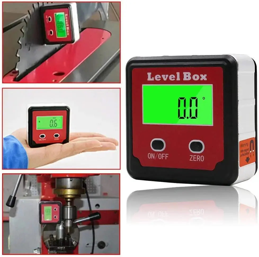 2-Key Digital Angle Finder, Horizontal Inclinometer Level Box Measuring device - FairTools