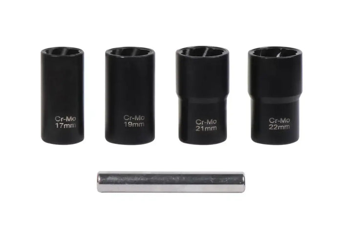 5PC 1/2" TWIST SOCKET BROKENSTUDS NUTS WHEEL LOCK NUT REMOVER17MM -22MM FairTools