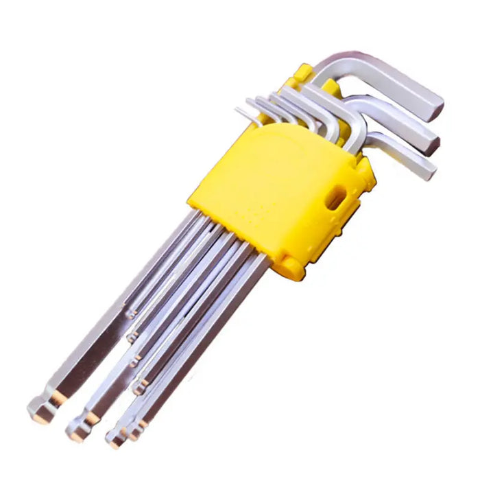 9pcs Hex Key Allen Wrench Metric Size Long Arm Hand Tool FairTools