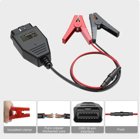 AUTOOL BT30 Car OBD2 ECU Connector Battery Saver Auto ECU Memory Savers Automotive OBD 2 Emergency Electrical Plug Car Fuel Save Autool