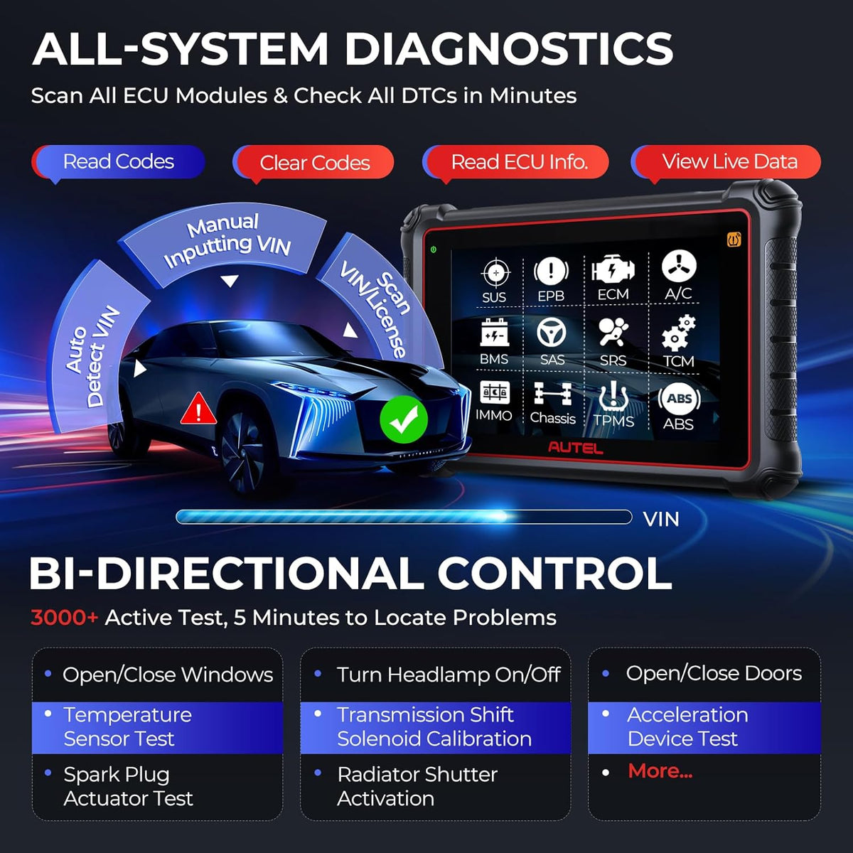 Autel MaxiPro MP900TS  All System Diagnostic Scanner with TPMS Relearn Programming FairTools