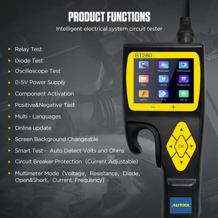 Autool Bt280 Automotive Electrical System Circuit Tester Autool