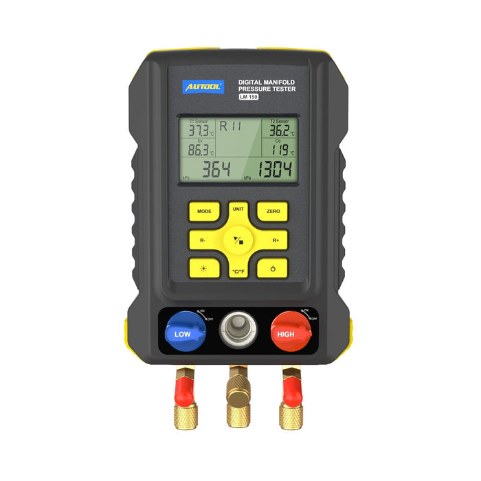 AUTOOL LM150 Digital 3 Way Full Kit Auto A/C Pressure Gauges Refrigerant Manifold Gauge Manometer Autool