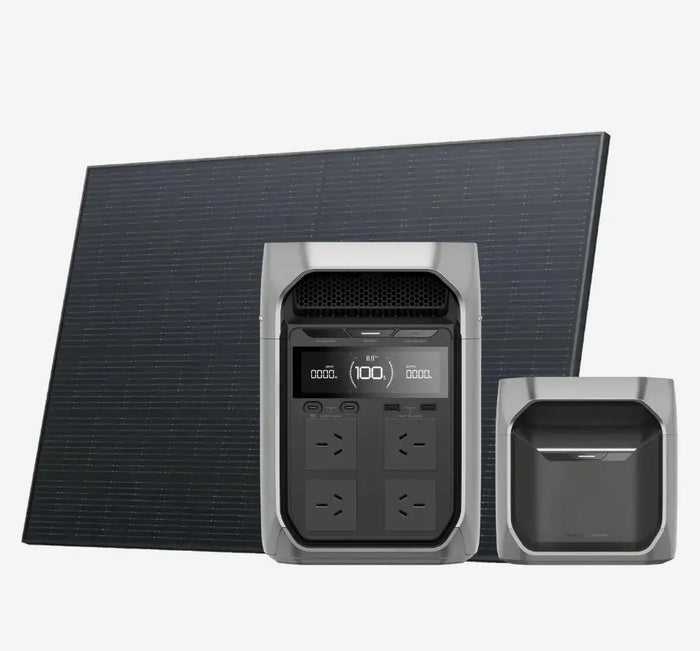 EcoFlow DELTA 3 Plus+ 2 x 400W Rigid Solar Panel+ Extra Battery EcoFlow