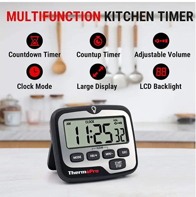 ThermoPro TP50 Digital Hygrometer Indoor Thermometer+ThermoPro TM02 Digital  Kitchen Timer