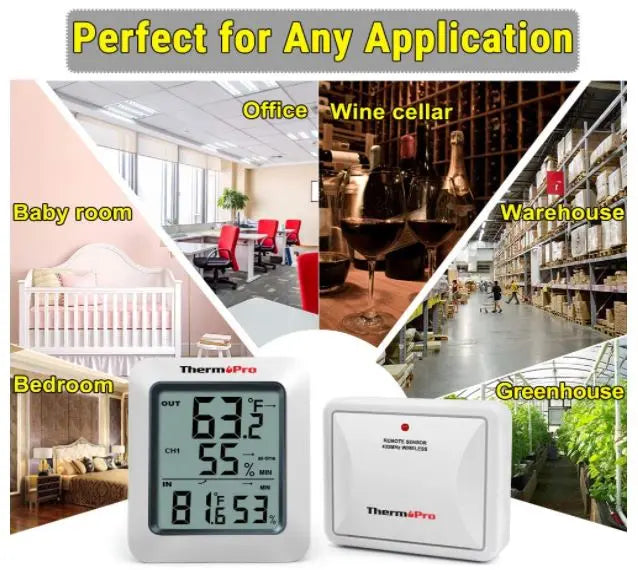 ThermoPro TP60S Wireless Digital Indoor Outdoor Thermometer – FairTools