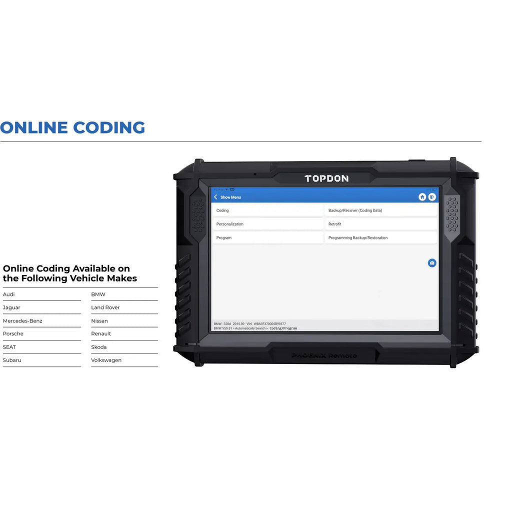 Topdon Phoenix Max Professional Diagnostic Scan Tool 12v/24v Cars