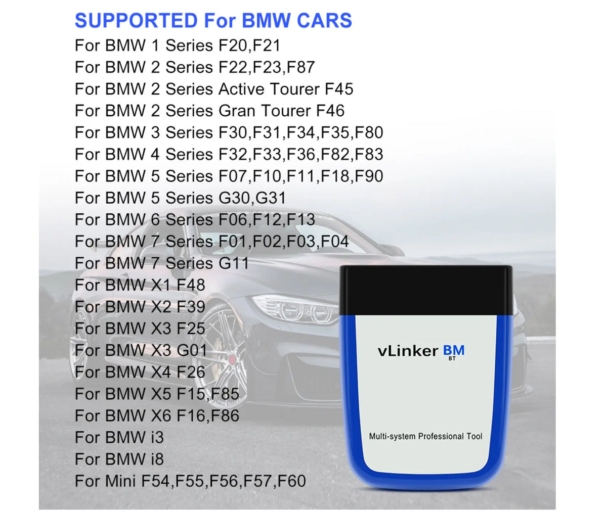 Vgate VLINKER BM 3.0 OBD2 Bluetooth Code Reader OBDII Scan Tool for Android - FairTools Vgate VLINKER BM 3.0 OBD2 Bluetooth Code Reader OBDII Scan Tool for Android