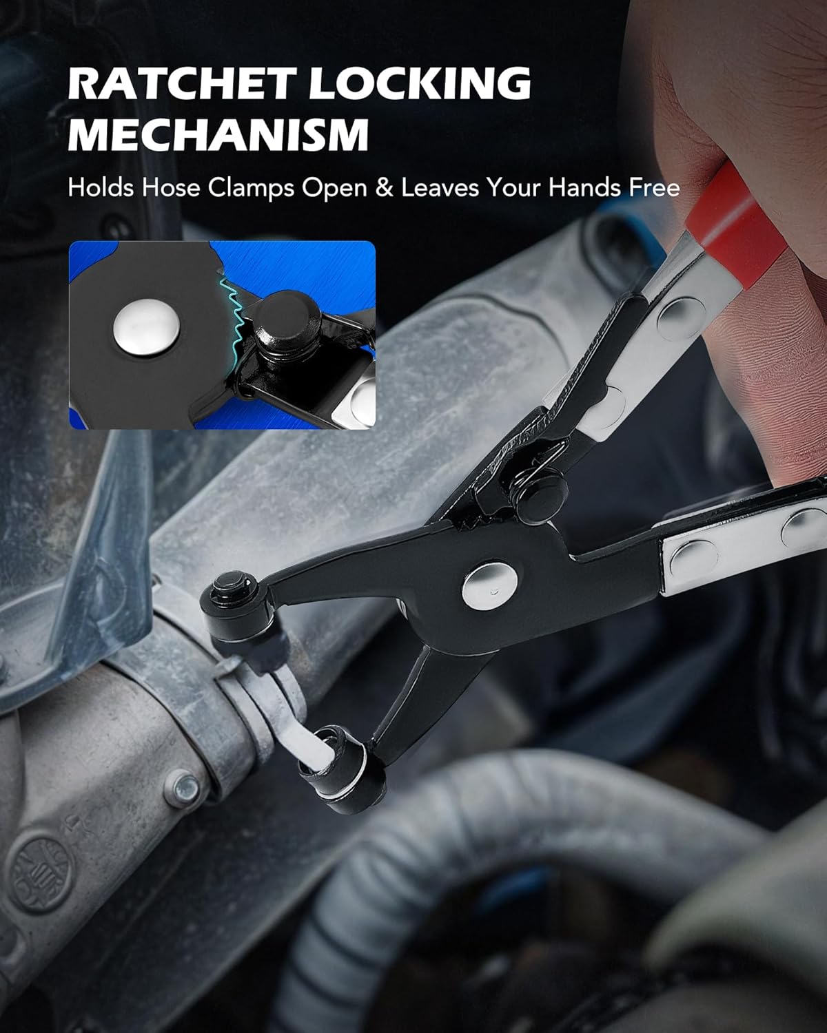 9 Piece Hose Clamp Plier Set For Fuel Oil Water Brake and Cooling FairTools