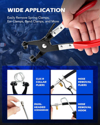 9 Piece Hose Clamp Plier Set For Fuel Oil Water Brake and Cooling FairTools