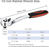 1/2 Ratchet Handle 72-Tooth Ratchet Wrench FairTools