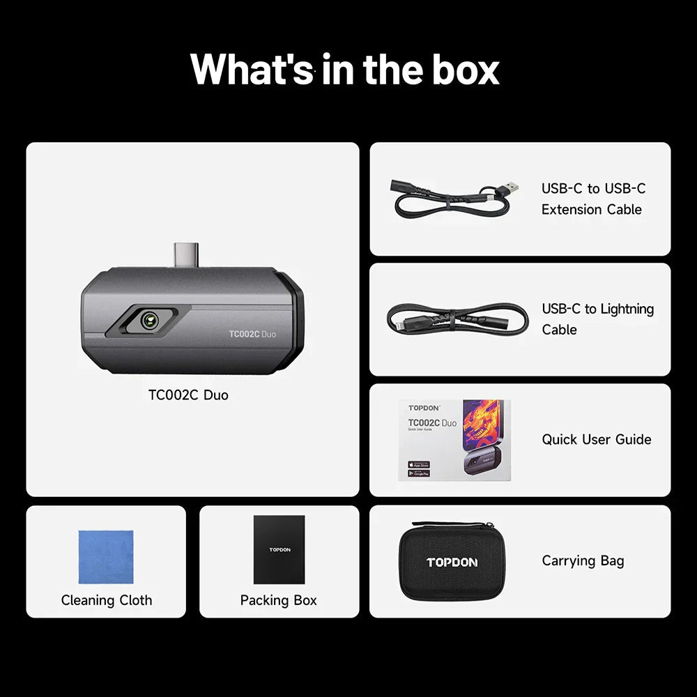 TOPDON TC002C Duo Thermal Camera USB-C iPhone & Android Topdon