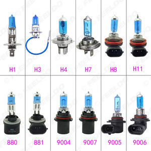 12V Halogen Bulbs Car Headlight Lamp White Auto HeadLamp