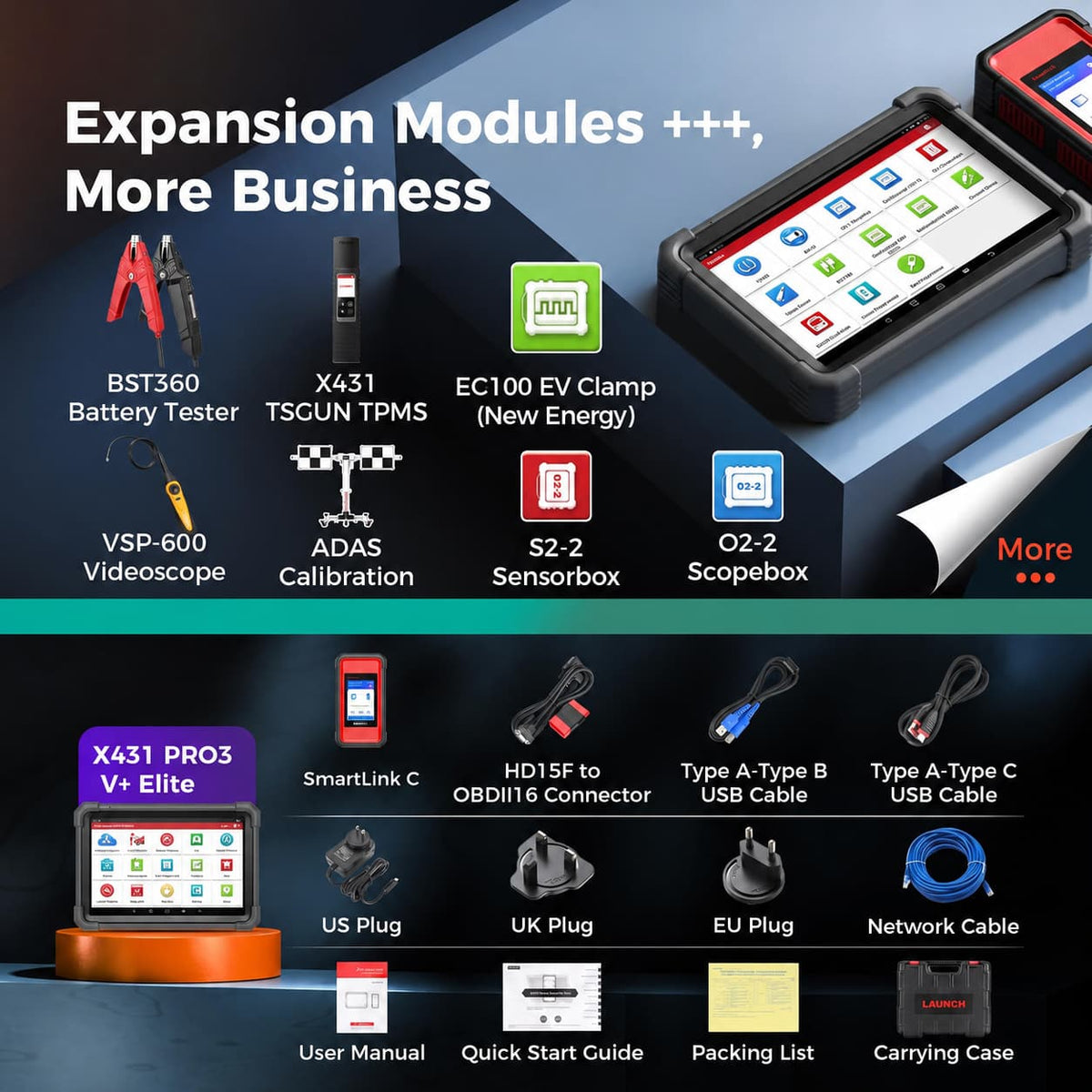 Launch X431 PRO3 V+ Elite Expansion Modules Scan Tool