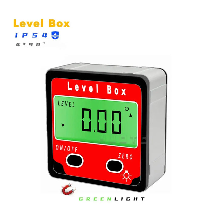 2-Key Digital Angle Finder, Horizontal Inclinometer Level Box Measuring device - FairTools