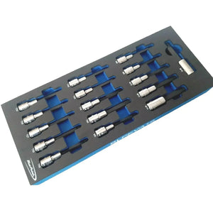 Blue Point EVA tool holder set - 16 1 / 2  series metric hexagon socket extended pattern sleeve BLPEVA19
