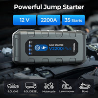 Topdon V2200 Plus Portable Jump Starter And Battery Tester And Analyzer Topdon