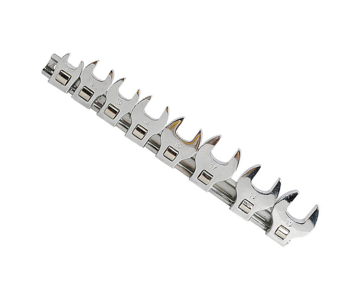 Crow's Foot Open End Spanner Set 8PC 3/8" SQ Drive Metric FairTools
