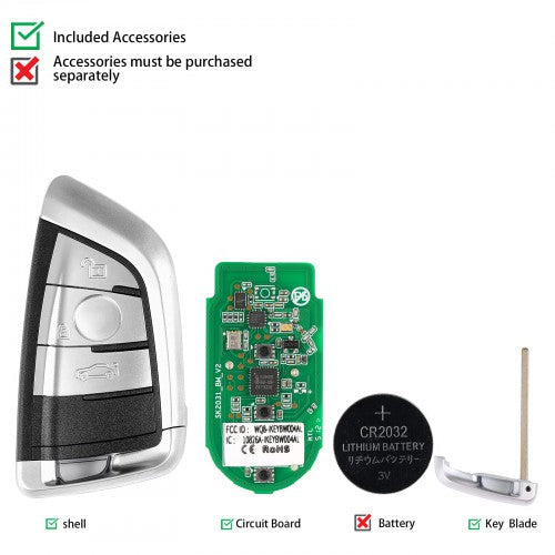 AUTEL IKEYBW003AL Razor Style BMW 3 Buttons Smart Universal Key 5Pcs/Set Autel