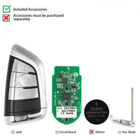 AUTEL IKEYBW003AL Razor Style BMW 3 Buttons Smart Universal Key 5Pcs/Set Autel