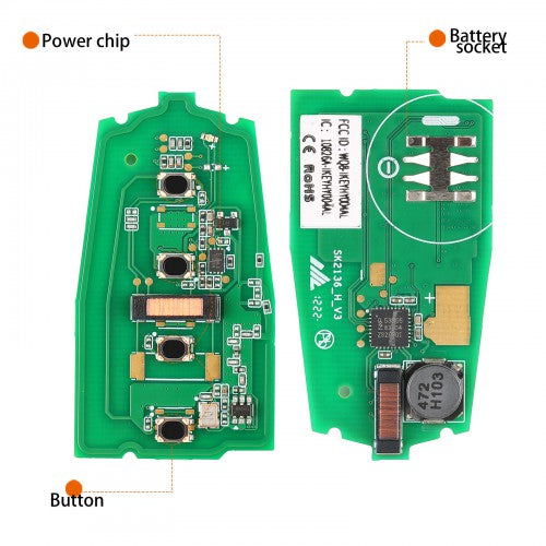 AUTEL IKEYHY004AL Hyundai 4 Buttons Universal Smart Key 5Pcs/Set Autel