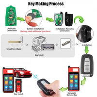 AUTEL IKEYHY004AL Hyundai 4 Buttons Universal Smart Key 5Pcs/Set Autel