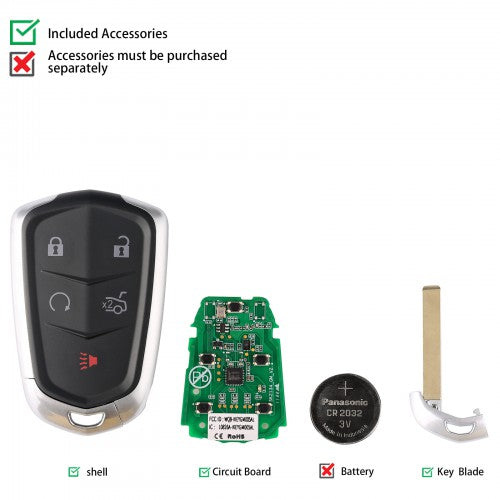 AUTEL IKEYGM005AL GM Cadillac 5 Buttons Universal Smart Key 5Pcs/set Autel