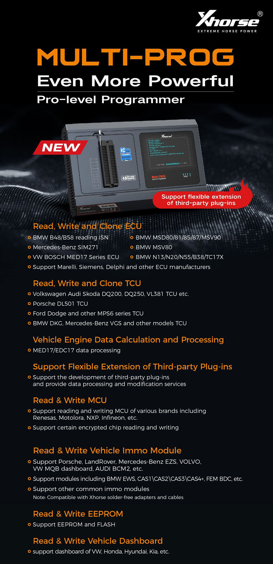 Xhorse XDMPG0GL Multi-Prog Programmer ECU Programmer FREE MQB48 AKL license Xhorse