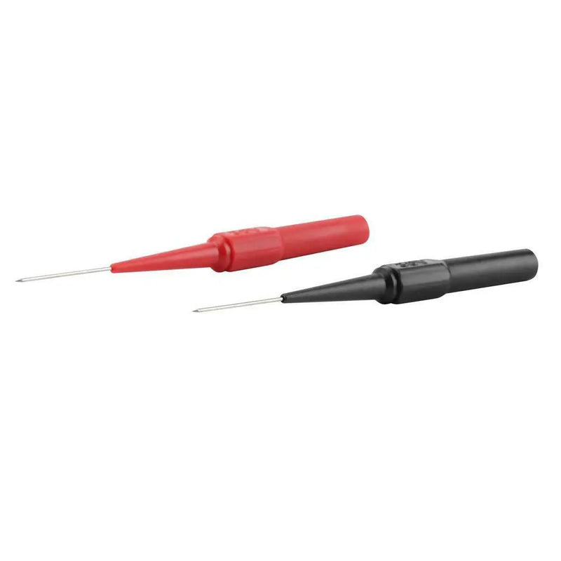 2-Piece Multimeter Test Lead Probes With Back Piercing Needle Tips - Red & Black, 79mm Length, High Quality