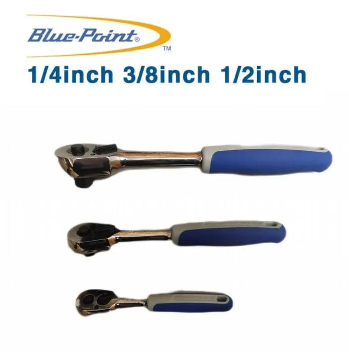 Blue Point 1/4inch  3/8inch  1/2inch  Quick Release Ratchet, Soft Grip Handle BluePoint