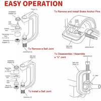 4 in 1 Ball Joint Service Auto Tool Kit 2WD & 4WD Car Repair ball socket
