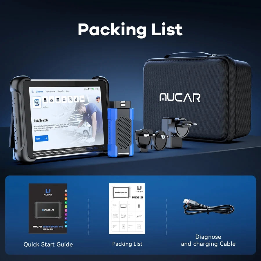THINKCAR MUCAR 892BT PRO Bi-directional AI-Assisted Diagnostic Scanner with Topology Mapping Supports CAN FD, DoIP, ECU Coding 40+ Special Functions Thinkcar