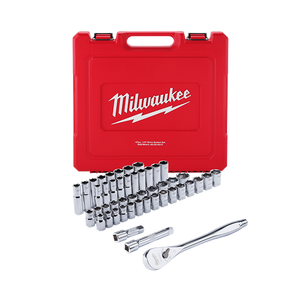 Milwaukee 1/2" Drive 47PC Metric and SAE Ratchet and Socket Set