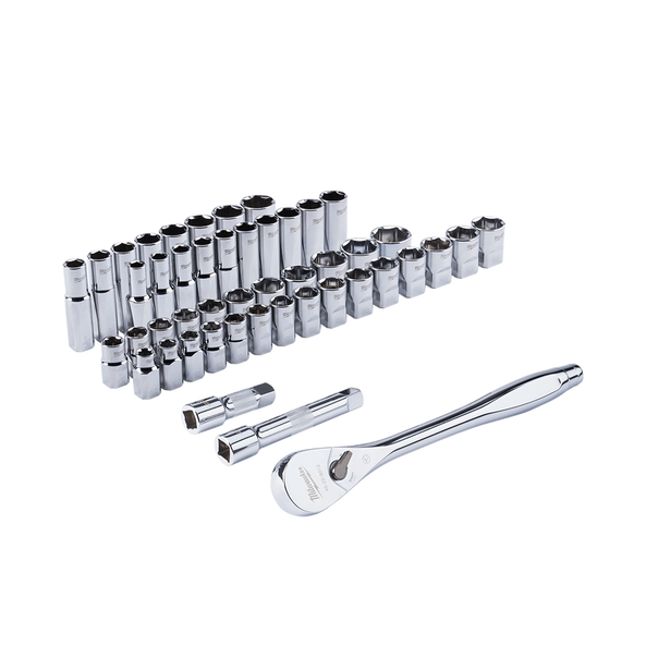 1/2" Drive 47PC Metric and SAE Ratchet and Socket Set FairTools