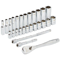 Milwaukee 28 Piece 1/4" Drive Metric Ratchet & Socket Set FairTools