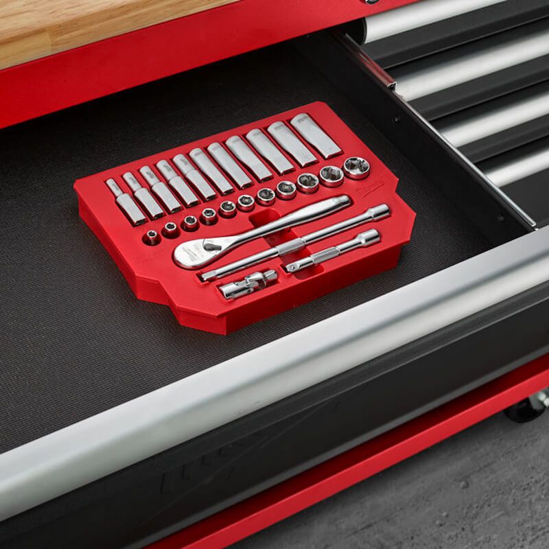 Milwaukee 28 Piece 1/4" Drive Metric Ratchet & Socket Set FairTools