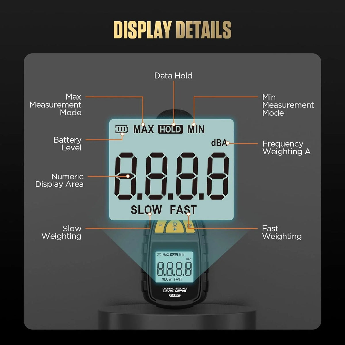 AUTOOL TN201 Digital Sound Level Meter Autool