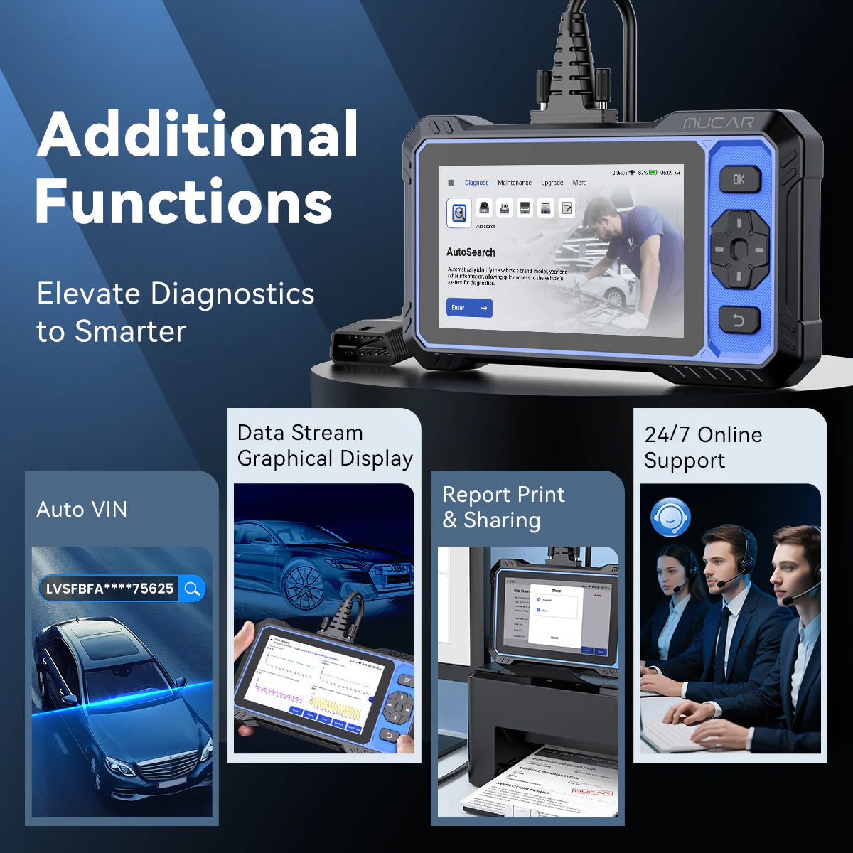 MUCAR 682 AI-Powered OBD2 Bi-Directional  Diagnostic Scanner FairTools