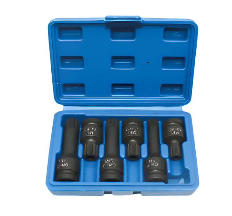 6pc 1/2 Drive Spline Impact Socket Set FairTools