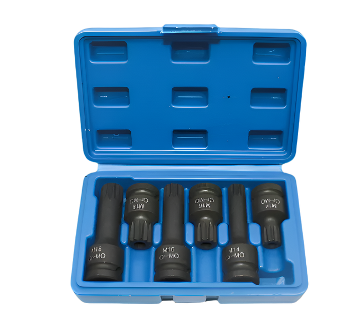 6pc 1/2 Drive Spline Impact Socket Set FairTools