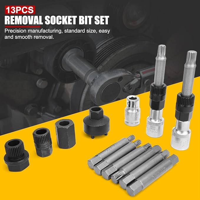 13 Piece Alternator Freewheel Pulley Removal Tool FairTools