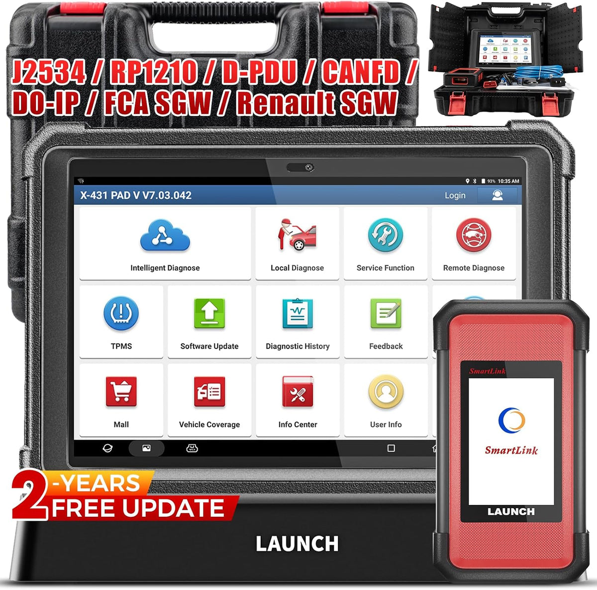 LAUNCH X431 PAD V ELITE Online ECU Programming Scan Tool LAUNCH