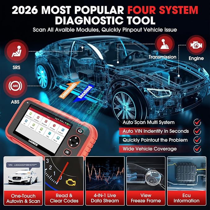 LAUNCH CRP129I V3.0 4-System OBD2 Diagnostic Scanner LAUNCH