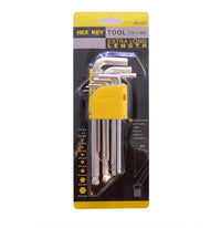 9pcs Hex Key Allen Wrench Metric Size Long Arm Hand Tool FairTools