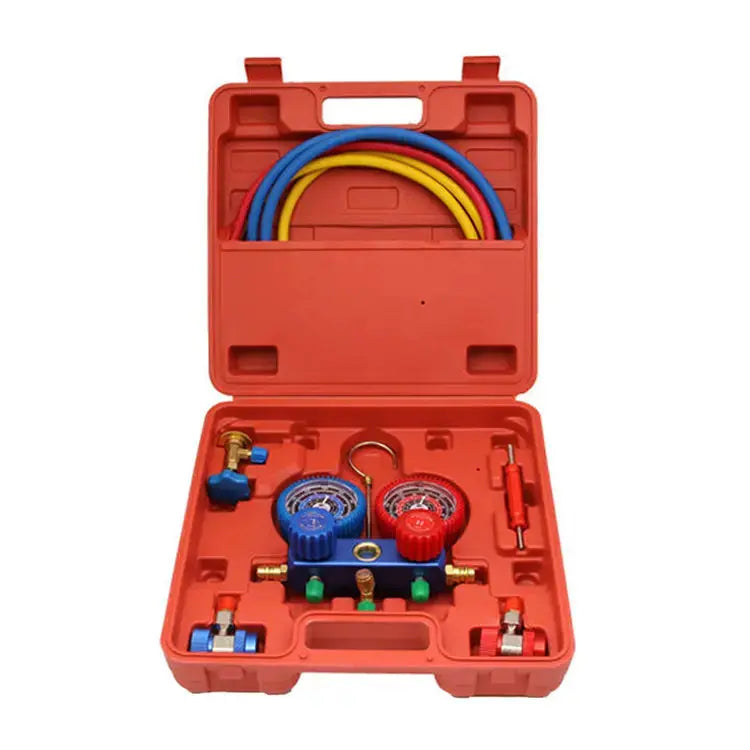 AC Manifold Gauge Set Air Conditioning Diagnostic Refrigeration Set Kit Pump - FairTools