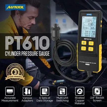 AUTOOL PT610 Cylinder Pressure Gauge Automotive Tool Autool