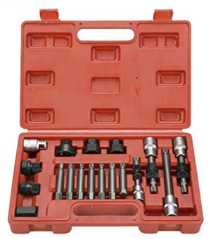 Alternator Free Wheel Pulley Removal Tool Set 18 Pieces