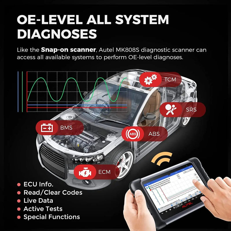 Autel MaxiCOM MK808S All System Diagnosis Bidirectional Tool Scanner - FairTools